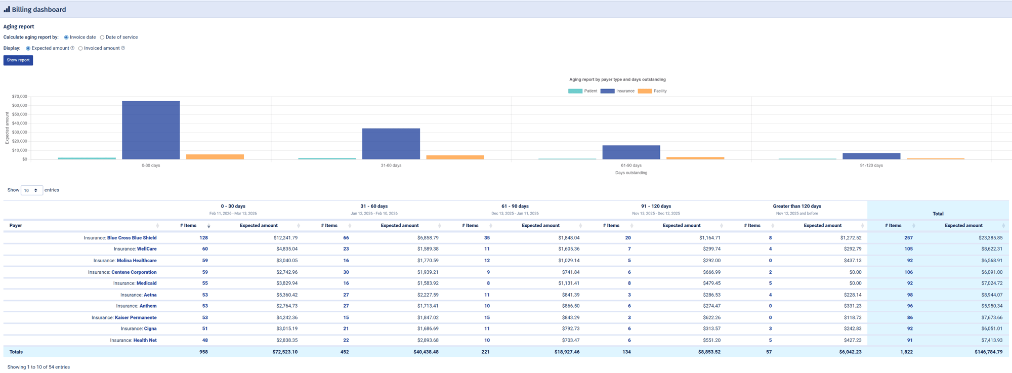 Ambiki Dashboard Aging Report