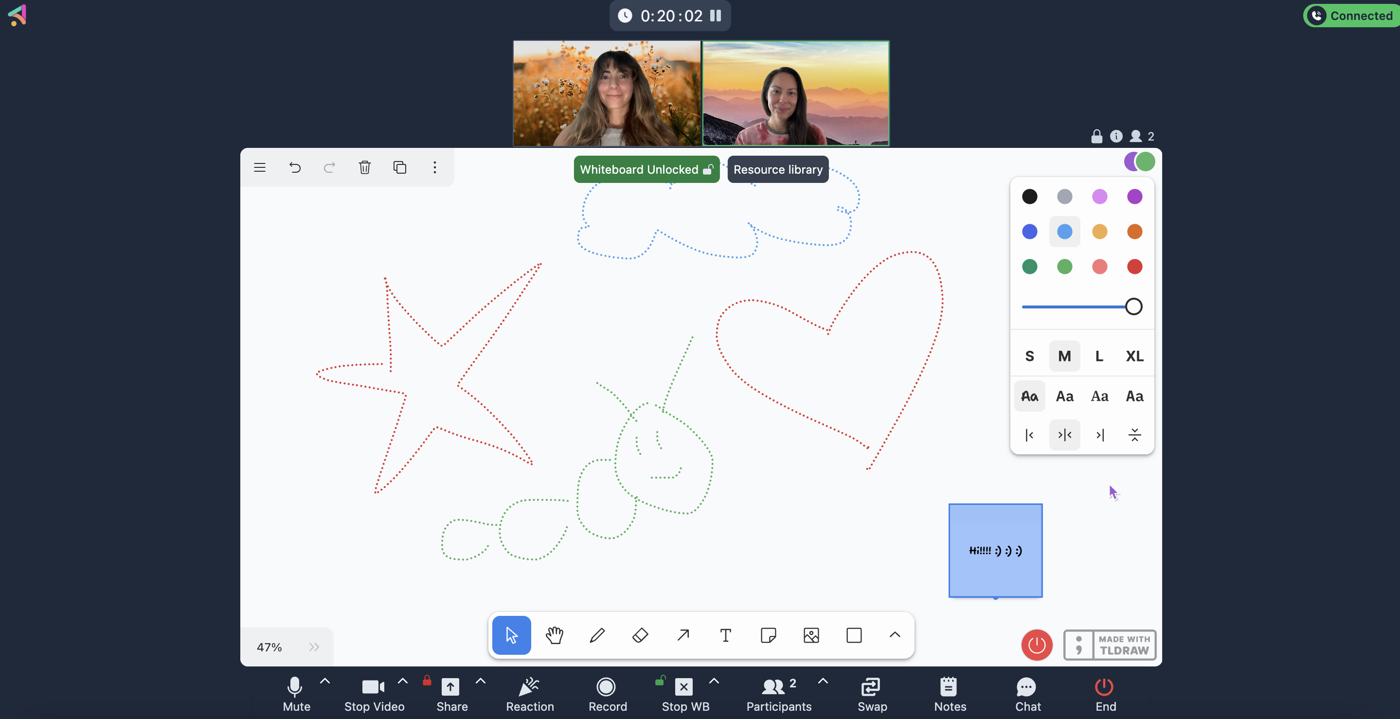 Ambiki teletherapy platform screenshot